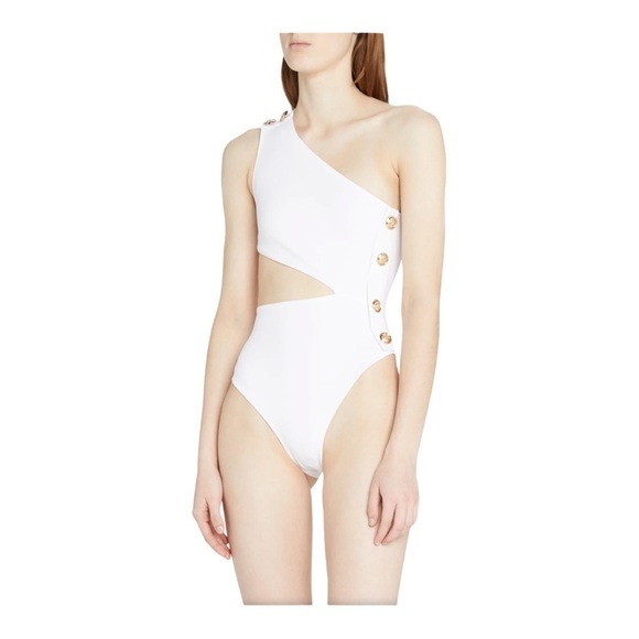 OYE Swimwear Rhea One-Shoulder Asymmetric Cutout One-Piece Swimsuit - Picture 3 of 6